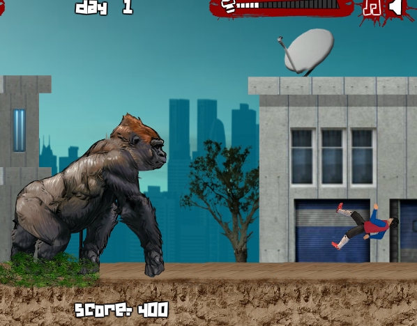 Кинг Конг большая плохая обезьяна разрушает город игра Big Bad Ape играть бесплатно