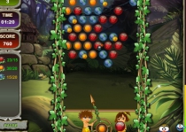 Джунгли Шарики Фрукты три в ряд шарики лопать игра Jungle Bubble Shooter