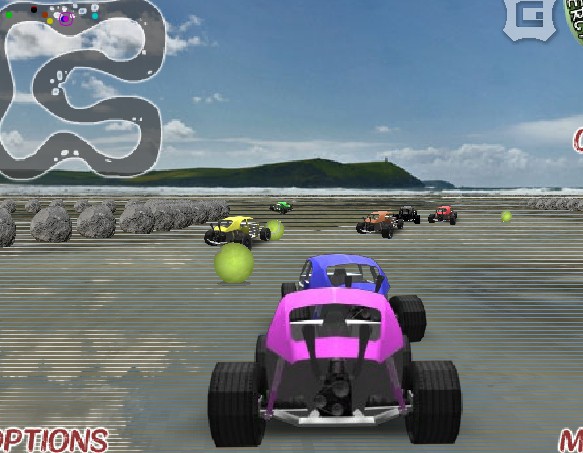 3D гонки на машинках багги трехмерные гонки игра 3D Buggy Racing играть бесплатно
