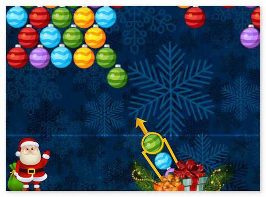 Лопать Пузыри Рождество новогодняя игра 3 шарика в ряд Bubble Shooter Christmas Pack играть бесплатно
