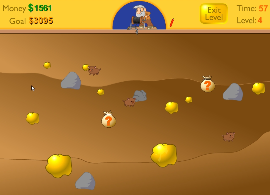 Золотоискатель добывать золото Классический Майнер игра  Gold Miner играть бесплатно