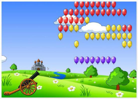 Охотник на Шарики лопать надувные шары стрелять из пушки Balloons Hunter играть бесплатно