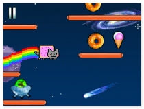 Нян Кэт в Космосе бродилка прыгать с котом Nyan Cat Lost in Space