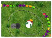 Зума Кролик в огороде три шарика в ряд Rabbit Zuma
